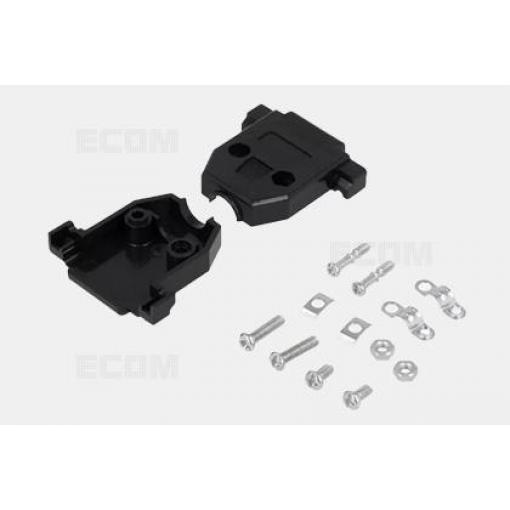 Kryt na konektor D-SUB 15P DS1045-15BP1S1-A, ABS, černý