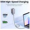 UGREEN Nexode Pro nabíjecí adaptér, GaN, USB-C® zásuvka, USB-C® zásuvka, USB-A zásuvka, 65 W, Power Delivery 3.0, šedá