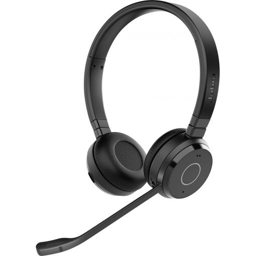 Jabra Evolve 65 TE Headset otevřená (On Ear) Bluetooth® černá Potlačení hluku headset Počítače