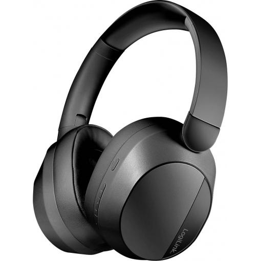 LogiLink BT0071 sluchátka uzavřená (Over Ear) Bluetooth® černá Potlačení hluku Dálkový ovladač, čelový pásek, headset