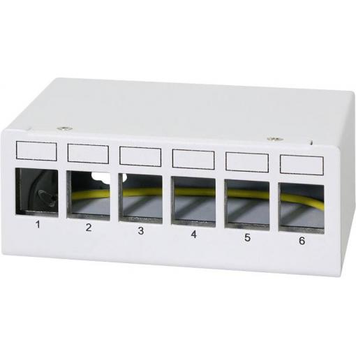 LogiLink NK4091 patch panel CAT 6A šedobílá (RAL 7035) osazený