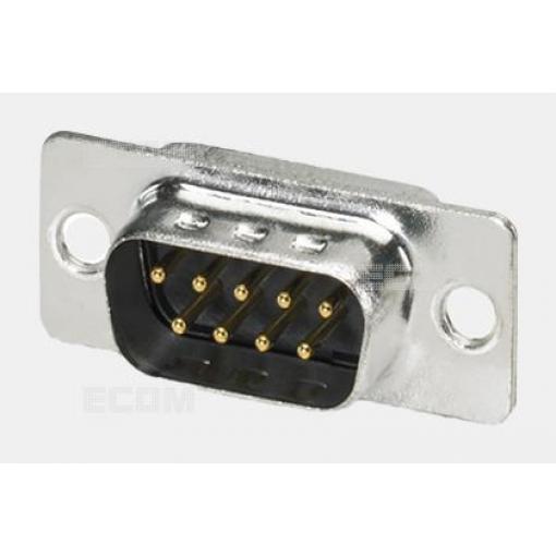 D-SUB vidlice DS1034-09MBNSISS, 9 pinů, 180°, pozlacené kontakty