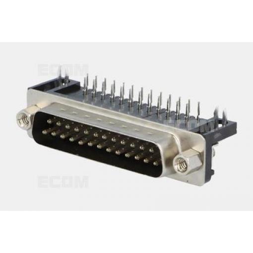 D-SUB vidlice DS1037-01-25MNAKSI74, 25 pinů, 90°, pozlacené