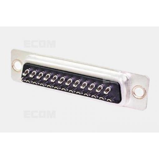 D-SUB vidlice DS1033-25MBNSISS, pájecí žlábky, 180°, pozlacené