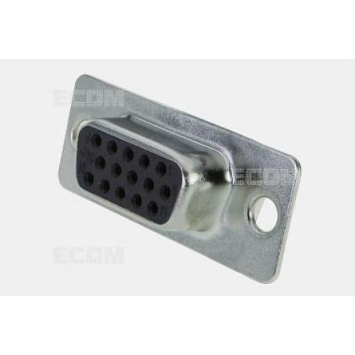 D-SUB HD zásuvka DS1035-15FBNSISS, páj. žlábky, 180°, Au