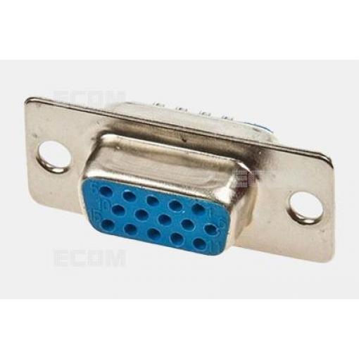 D-SUB HD zásuvka DS1035-15FUNSISS, páj. žlábky, 180°, Au