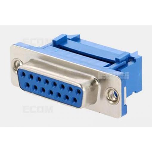 D-SUB zásuvka DS1036-15FPU2PX-YT, na plochý kabel, 15 pinů
