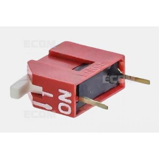 DIP spínač piano DS1040-01RT, 1pól, 180°, červený