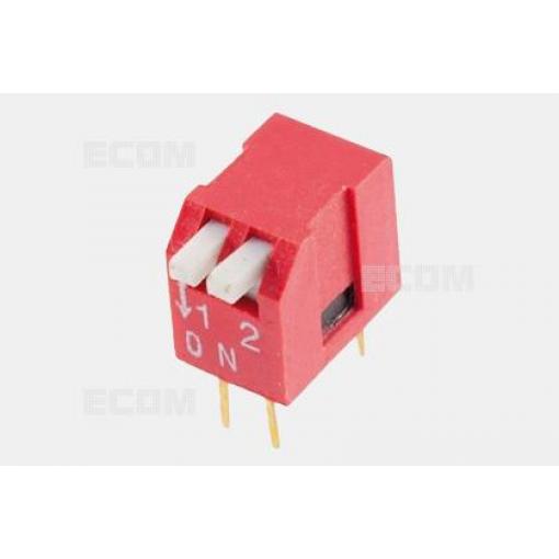 DIP spínač piano DS1040-02RT, 2 póly, 180°, Au kontakty