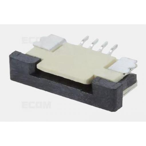 Konektor FFC/FPC ZIF SMD 1 mm, 4 piny, 90°, bílý/černý
