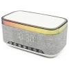 Denver CRQ-225 111131300080 radiobudík, FM, Bluetooth, MP3, SD, FM, AUX, bezdrátové nabíjení, funkce alarmu, šedá