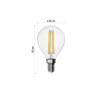 Žárovka Filament LED E14 1,8W Mini Globe bílá teplá EMOS ZF1D02