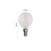 Žárovka Filament LED E14 1,8W Mini Globe bílá přírodní EMOS ZF1201