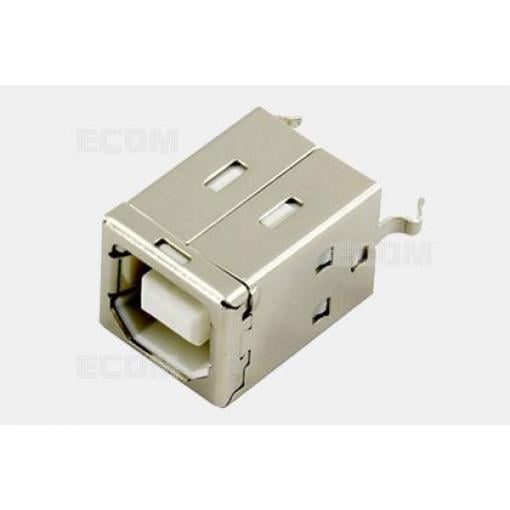 Konektor USB B zásuvka 2×2, 180°, pozlacený, bílý