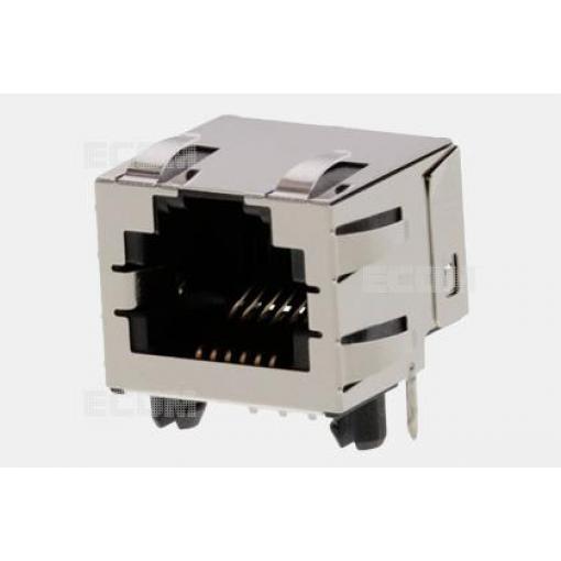 Telefonní zásuvka RJ-45 8P8C DS1128-06-S8B0P-S, stínění, 90°