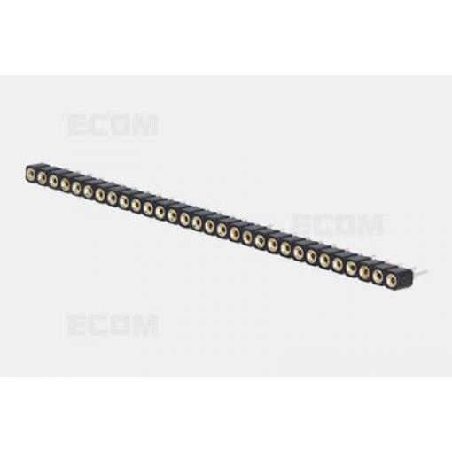 Patice SIL řadová 1×32, rozteč 2,54 mm, 180°, černá