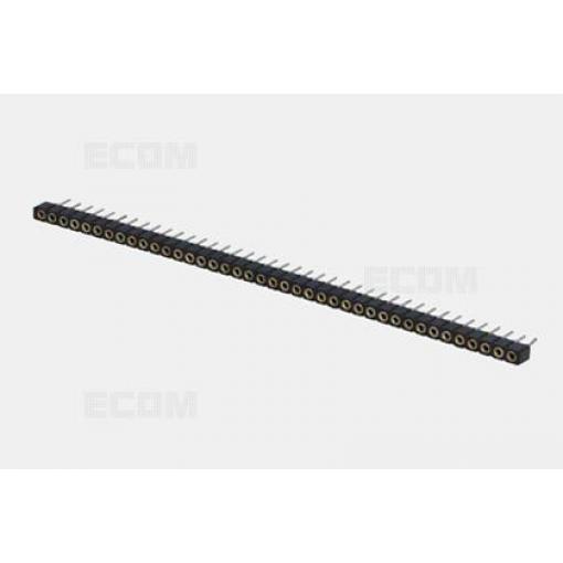 Patice SIL řadová 1×40, rozteč 2 mm, 180°, cín, černá