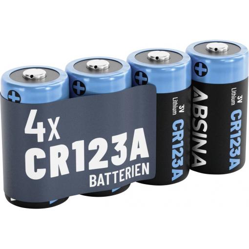 Absina speciální typ baterie CR-123A lithiová 1300 3 V 4 ks