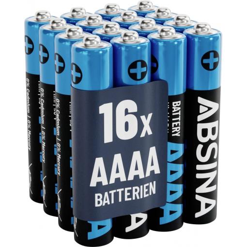 Absina minibaterie (AAAA) AAAA alkalicko-manganová 1.5 V 500 16 ks