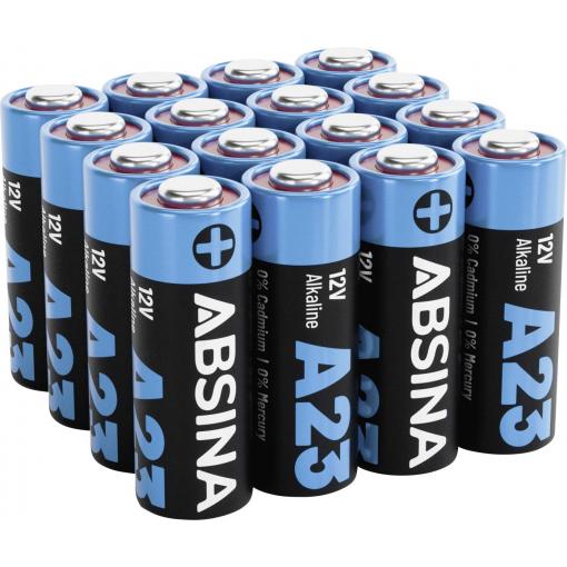 Absina speciální typ baterie 23 A alkalicko-manganová 12 V 55 16 ks