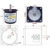 Synchronní motorek 60KTYZ, 230 V AC / 14 W, převodovka 15 RPM