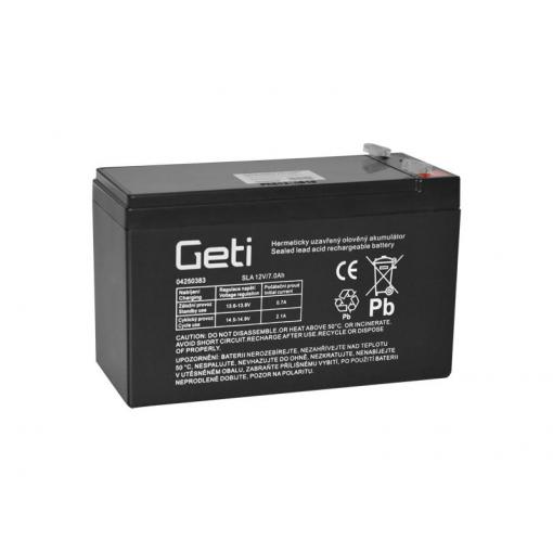 Baterie olověná 12V 7.0Ah GETI (konektor 4,75 mm)