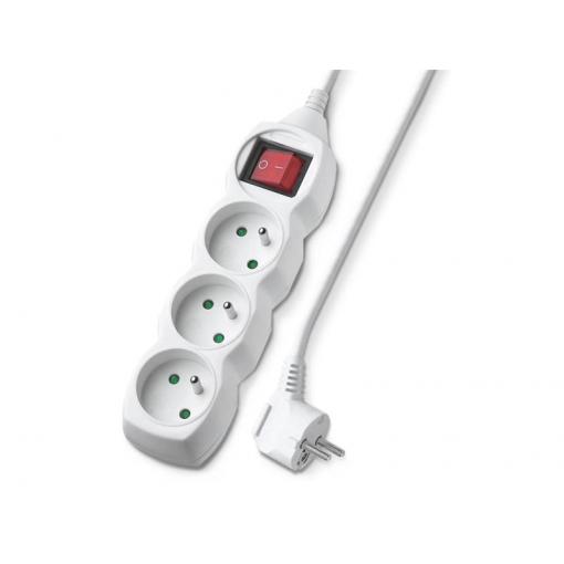 Prodlužovací kabel 3 zásuvky 3m GETI GEC33S s vypínačem