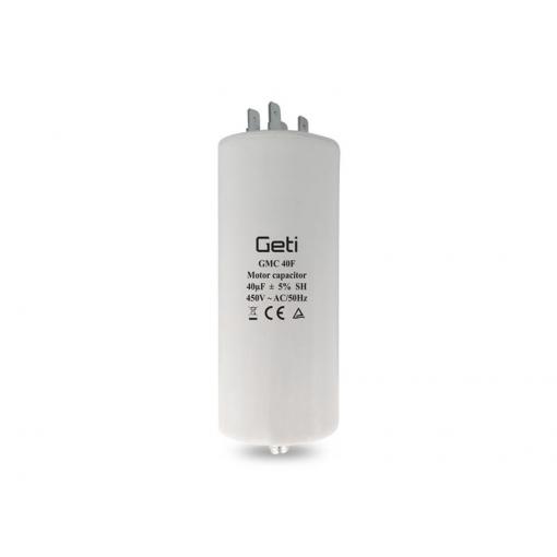 Kondenzátor rozběhový motorový 40uF 450V GETI GMC 40F
