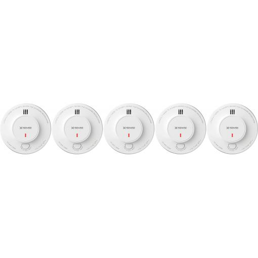 X-Sense detektor kouře vč. baterie s životností 10 let na baterii (Ø x v) 70 mm x 45 mm 5 ks