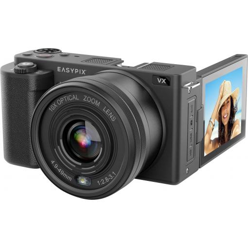 Easypix VX6430 digitální fotoaparát 64 Megapixel Zoom (optický): 10 x černá 4K video