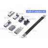 Renkforce USB3®, USB 3.1 Gen 1 (USB 3.0) propojovací kabel [1x USB 3.0 - 1x ] USB-C® Aluminum adapter Kit set with bag in grey color 0.13 m 8K UHD