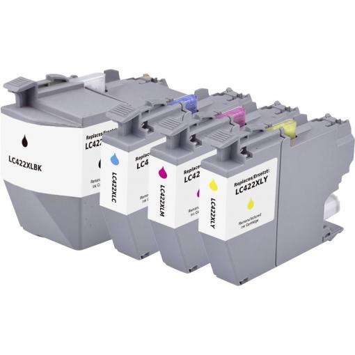 Renkforce Ink náhradní Brother LC-422XLVAL kompatibilní kombinované balení černá, azurová, purppurová, žlutá RF-BLC422XLBKCMY RF-6728536