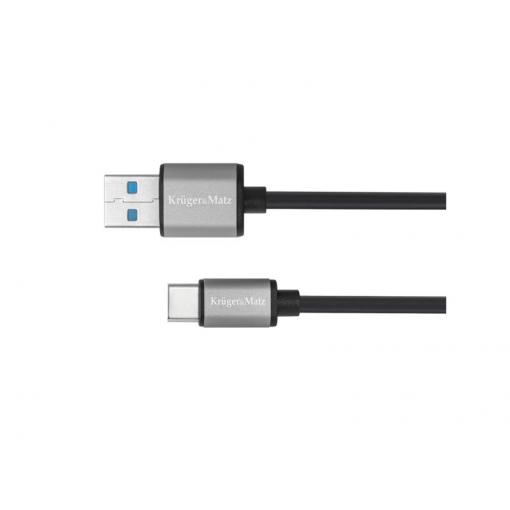 Kabel KRUGER & MATZ KM1244 Basic USB 3.0/USB-C 1m Black