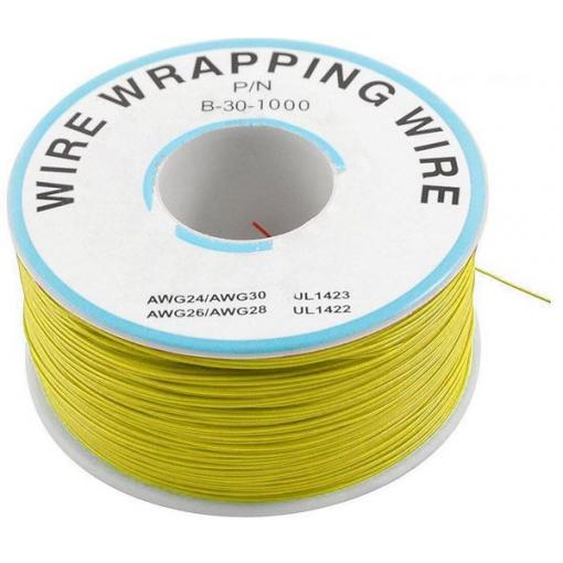 Vodič Cu 0,05 mm² žlutý, PVC izolace, 230 m
