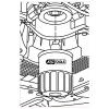 KS Tools 150.9115 1/2 klíč na olejové filtry Ø 74 mm / 15 drážky pro Opel
