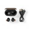 Nedis HPBT1050BK Bluetooth bezdrátová sluchátka do uší, 4hod. výdrž, černá