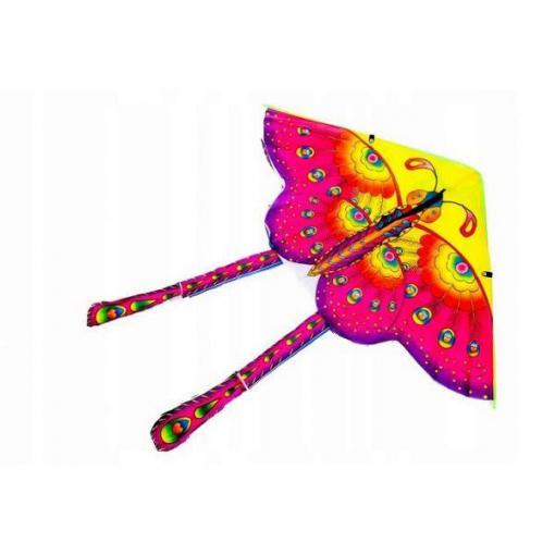 KIK Velký létací drak Motýl 90 x 90 cm