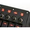Ovládací panel PN-CB4, 4× vypínač + jistič, 12 V / 24 V
