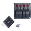 Ovládací panel PN-CB4, 4× vypínač + jistič, 12 V / 24 V