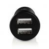 USB nabíjecí autoadaptér, USB nabíjecí 2400mA max., DC 12/24V, černý   CCHAU240ABK