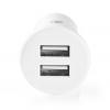 USB nabíjecí autoadaptér, USB nabíjecí 2400mA max., DC 12/24V, bílý   CCHAU240AWT