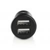 USB výkonný nabíjecí autoadaptér, USB nabíjecí 2x2400mA, DC 12/24V, černý   CCHAU480ABK