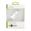 USB výkonný nabíjecí autoadaptér, USB nabíjecí 2x2400mA, DC 12/24V, bílý   CCHAU480AWT