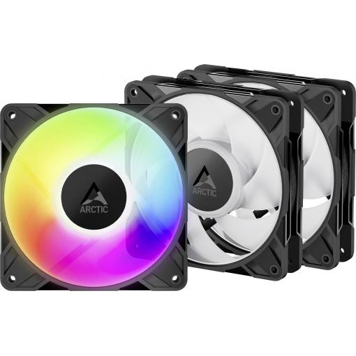 Arctic P12 Pro A-RGB PC větrák s krytem (š x v x h) 120 x 25 x 120 mm včetně LED osvětlení