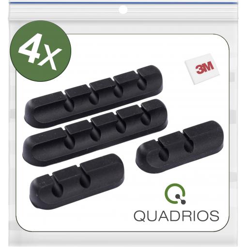 Quadrios 25CA579 držák kabelu samolepicí 25CA579 Průměr kabelového svazku (rozsah) 6 mm (max) s akrylátovým lepidlem černá, bílá 4 ks