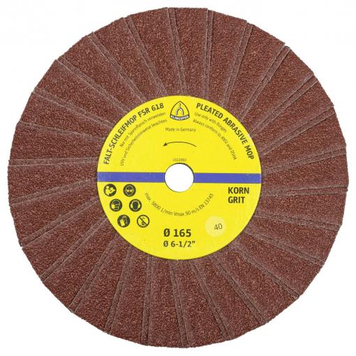 Klingspor 73994 FSR 618 120 kolečka s brusnými pney, 165 x 14 mm, jednořadá, 2 lamely pro každý balíček Průměr 165 mm 10 ks