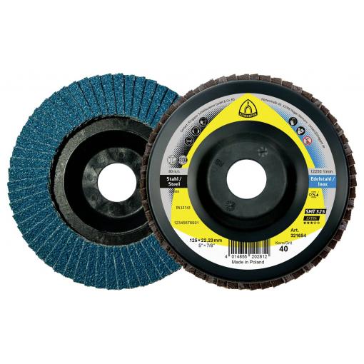 Klingspor 321654 SMT 325 brusný talíř, 125 x 22,23 mm zrnitost 40, rovný Průměr 125 mm 10 ks