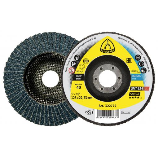 Klingspor 322783 SMT 624 brusný talíř, 180 x 22,23 mm, vyklenutý v 40 mm Průměr 180 mm 10 ks