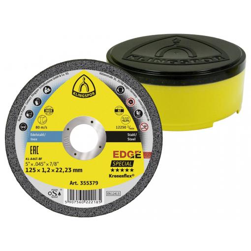 Klingspor EDGE Special 355380 řezný kotouč rovný 115 mm 25 ks nerezová ocel, ocel, hliník