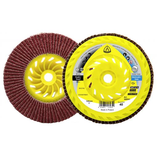 Klingspor 369301 SMT 975 brusný talíř M 14 keramika, 125 vyklenutý zrna 40 mm Průměr 125 mm 10 ks